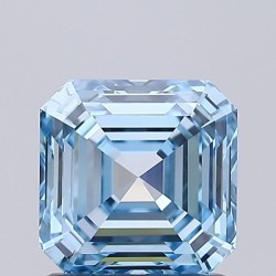 Diament laboratoryjny o barwie fantazyjnej Asscher, 1.11ct, VVS2, Fancy Intense Blue, IGI LG728580332