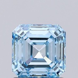Diament laboratoryjny o barwie fantazyjnej Asscher, 1.02ct, VVS2, Fancy Vivid Blue, IGI LG729589880