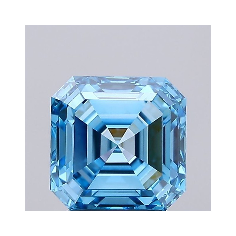Diament laboratoryjny o barwie fantazyjnej Asscher, 2.11ct, VVS2, Fancy Vivid Blue, IGI LG696552692