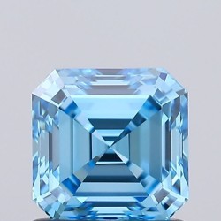 Diament laboratoryjny o barwie fantazyjnej Asscher, 1.01ct, VVS2, Fancy Vivid Blue, IGI LG707538526