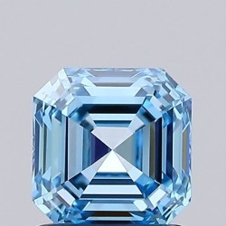 Diament laboratoryjny o barwie fantazyjnej Asscher, 1.01ct, VVS2, Fancy Vivid Blue, IGI LG737502835