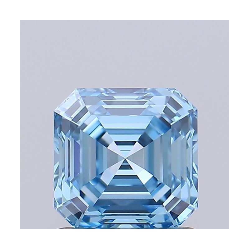 Diament laboratoryjny o barwie fantazyjnej Asscher, 1.01ct, VVS2, Fancy Vivid Blue, IGI LG732510089