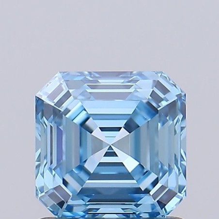 Diament laboratoryjny o barwie fantazyjnej Asscher, 1.01ct, VVS2, Fancy Vivid Blue, IGI LG732510089