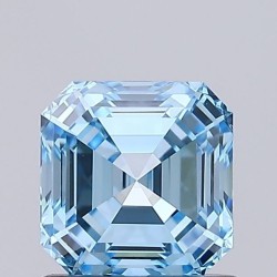 Diament laboratoryjny o barwie fantazyjnej Asscher, 1ct, VVS2, Fancy Vivid Blue, IGI LG727543806