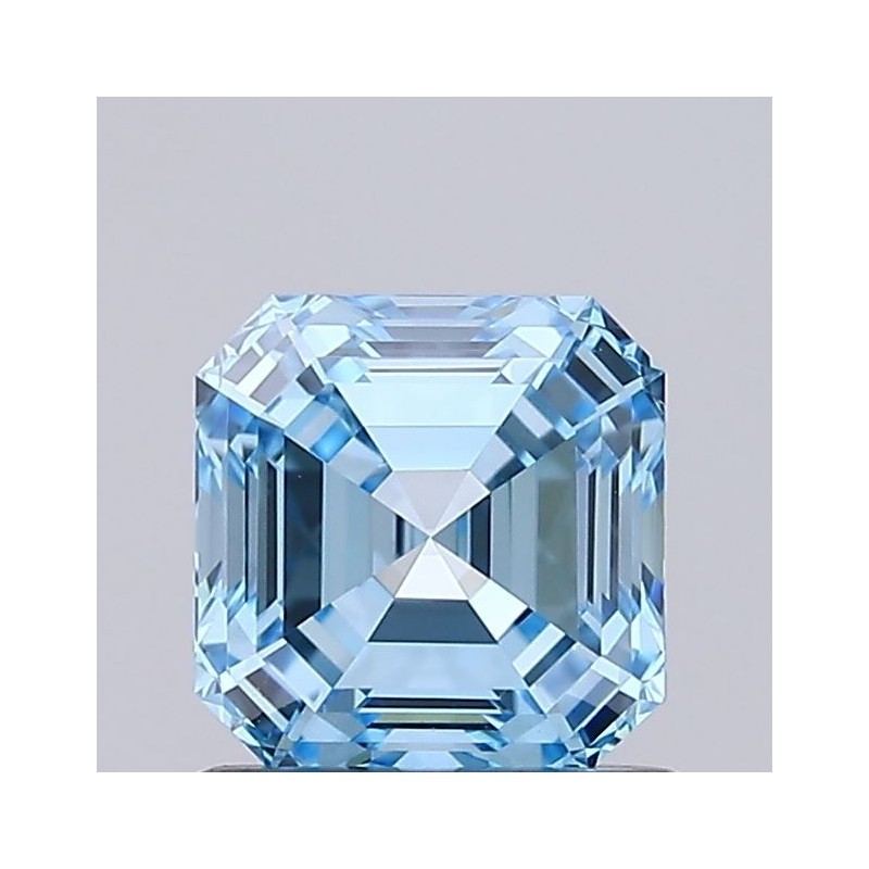 Diament laboratoryjny o barwie fantazyjnej Asscher, 1ct, VVS2, Fancy Vivid Blue, IGI LG727543806