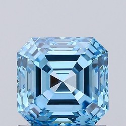 Diament laboratoryjny o barwie fantazyjnej Asscher, 1.01ct, VVS2, Fancy Vivid Blue, IGI LG720565991