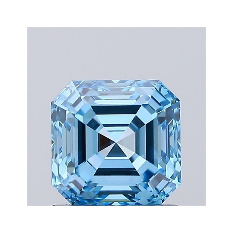 Diament laboratoryjny o barwie fantazyjnej Asscher, 1.01ct, VVS2, Fancy Vivid Blue, IGI LG720565991
