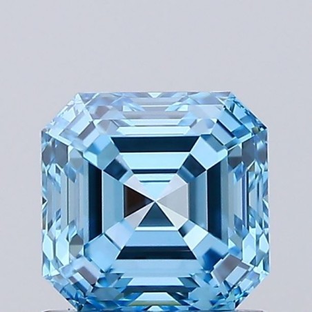 Diament laboratoryjny o barwie fantazyjnej Asscher, 1.01ct, VVS2, Fancy Vivid Blue, IGI LG720565991