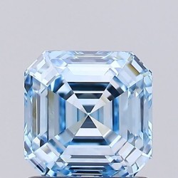 Diament laboratoryjny o barwie fantazyjnej Asscher, 1.02ct, VVS2, Fancy Intense Blue, IGI LG739527392