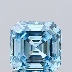 Diament laboratoryjny o barwie fantazyjnej Asscher, 0.79ct, VVS2, Fancy Intense Blue, IGI LG738502596