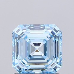 Diament laboratoryjny o barwie fantazyjnej Asscher, 1.01ct, VVS2, Fancy Intense Blue, IGI LG737530274
