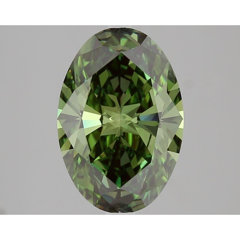 Diament laboratoryjny o barwie fantazyjnej szlif owalny, 3ct, VVS2, Fancy Vivid Green, IGI LG724510360