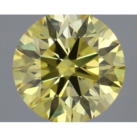 Diament laboratoryjny o barwie fantazyjnej szlif okrągły, 0.51ct, VVS2, Fancy Intense Yellow, IGI LG732517999