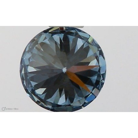 Diament laboratoryjny o barwie fantazyjnej szlif okrągły, 0.5ct, VVS1, Fancy Vivid Blue, IGI LG581330956