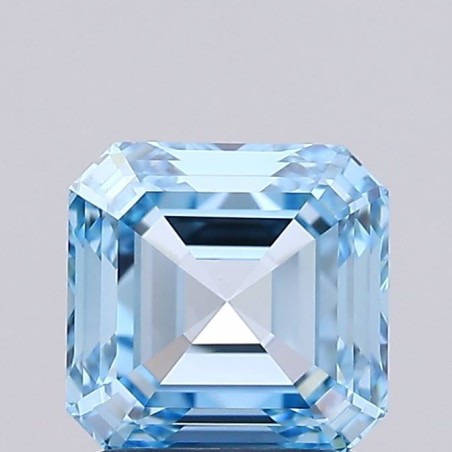Diament laboratoryjny o barwie fantazyjnej Asscher, 1.5ct, VVS2, Fancy Vivid Blue, IGI LG728580331