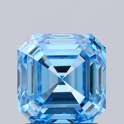 Diament laboratoryjny o barwie fantazyjnej szlif szmaragdowy kwadratowy, 1.65ct, VVS2, Fancy Vivid Blue, IGI LG680560406