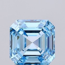 Diament laboratoryjny o barwie fantazyjnej Asscher, 1.46ct, VVS1, Fancy Vivid Blue, IGI LG737502828