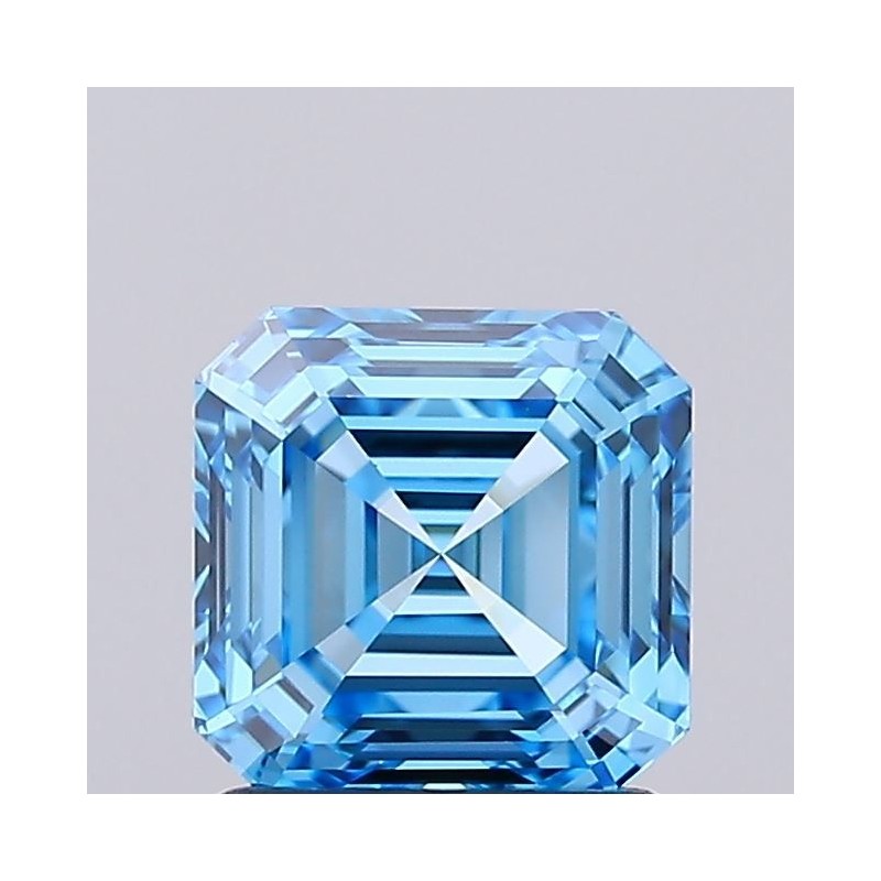 Diament laboratoryjny o barwie fantazyjnej Asscher, 1.5ct, VVS2, Fancy Vivid Blue, IGI LG699502139