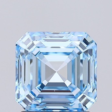 Diament laboratoryjny o barwie fantazyjnej Asscher, 1.54ct, VVS2, Fancy Vivid Blue, IGI LG737555909