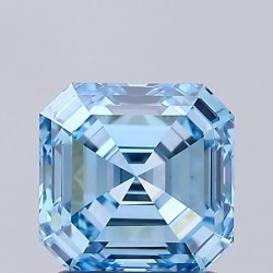 Diament laboratoryjny o barwie fantazyjnej Asscher, 1.54ct, VVS2, Fancy Vivid Blue, IGI LG732529625