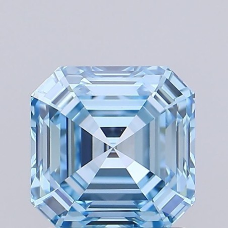 Diament laboratoryjny o barwie fantazyjnej Asscher, 1.55ct, VVS2, Fancy Vivid Blue, IGI LG729589884