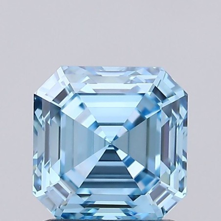 Diament laboratoryjny o barwie fantazyjnej Asscher, 1.64ct, VVS2, Fancy Vivid Blue, IGI LG728511739