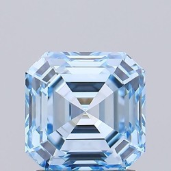 Diament laboratoryjny o barwie fantazyjnej Asscher, 1.52ct, VVS2, Fancy Vivid Blue, IGI LG739527386