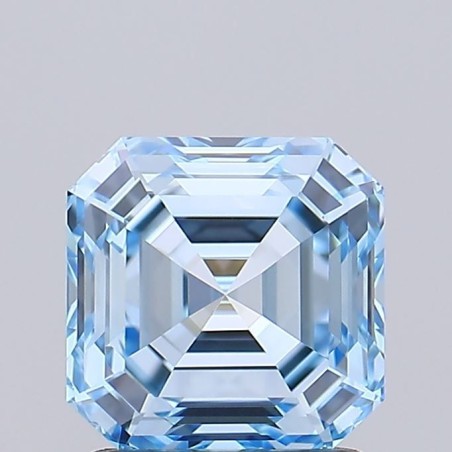 Diament laboratoryjny o barwie fantazyjnej Asscher, 1.52ct, VVS2, Fancy Vivid Blue, IGI LG739527386
