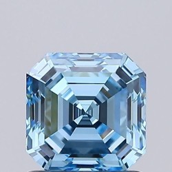 Diament laboratoryjny o barwie fantazyjnej Asscher, 1.02ct, IF, Fancy Vivid Blue, IGI LG727578040