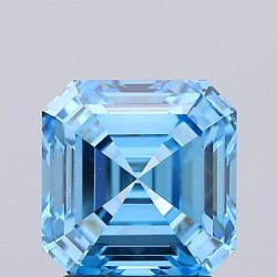 Diament laboratoryjny o barwie fantazyjnej Asscher, 2.18ct, VVS2, Fancy Vivid Blue, IGI LG699502154