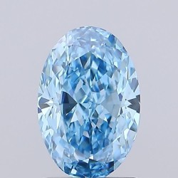 Diament laboratoryjny o barwie fantazyjnej szlif owalny, 1.32ct, VVS2, Fancy Vivid Blue, IGI LG729589883