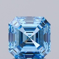 Diament laboratoryjny o barwie fantazyjnej Asscher, 1.73ct, VVS2, Fancy Vivid Blue, IGI LG725518440