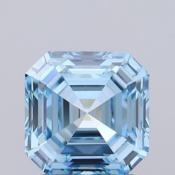 Diament laboratoryjny o barwie fantazyjnej Asscher, 1.63ct, VVS1, Fancy Vivid Blue, IGI LG726549758