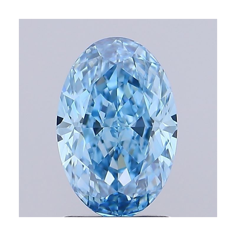 Diament laboratoryjny o barwie fantazyjnej szlif owalny, 1.38ct, VVS1, Fancy Vivid Blue, IGI LG732510091