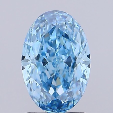 Diament laboratoryjny o barwie fantazyjnej szlif owalny, 1.38ct, VVS1, Fancy Vivid Blue, IGI LG732510091