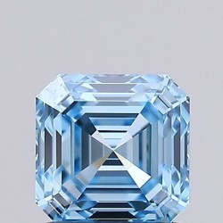 Diament laboratoryjny o barwie fantazyjnej Asscher, 1.09ct, VVS1, Fancy Vivid Blue, IGI LG729589882