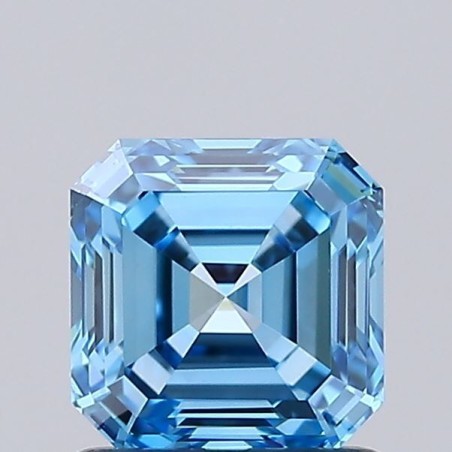 Diament laboratoryjny o barwie fantazyjnej Asscher, 1.01ct, VVS1, Fancy Vivid Blue, IGI LG699501997