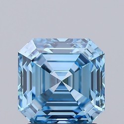 Diament laboratoryjny o barwie fantazyjnej Asscher, 1.51ct, VVS2, Fancy Vivid Blue, IGI LG725518449