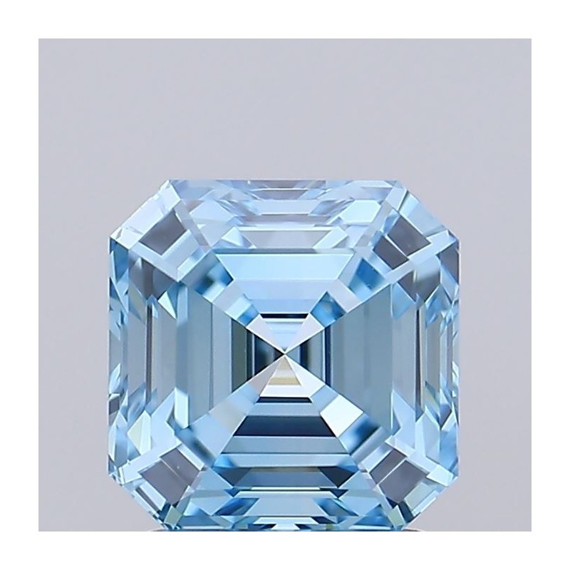 Diament laboratoryjny o barwie fantazyjnej Asscher, 1.71ct, VVS2, Fancy Vivid Blue, IGI LG726549769