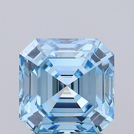 Diament laboratoryjny o barwie fantazyjnej Asscher, 1.71ct, VVS2, Fancy Vivid Blue, IGI LG726549769