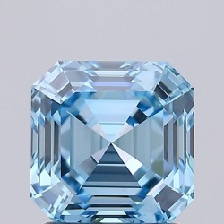 Diament laboratoryjny o barwie fantazyjnej Asscher, 1.51ct, VVS1, Fancy Vivid Blue, IGI LG725518451
