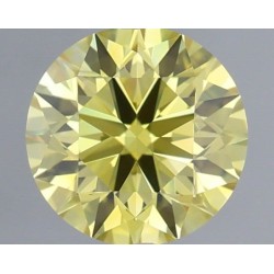 Diament laboratoryjny o barwie fantazyjnej szlif okrągły, 0.6ct, VVS1, Fancy Intense Yellow, IGI LG732518023