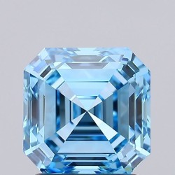 Diament laboratoryjny o barwie fantazyjnej Asscher, 1.79ct, VVS2, Fancy Vivid Blue, IGI LG727578031