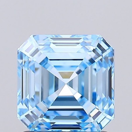 Diament laboratoryjny o barwie fantazyjnej Asscher, 1.5ct, VVS1, Fancy Vivid Blue, IGI LG737530365