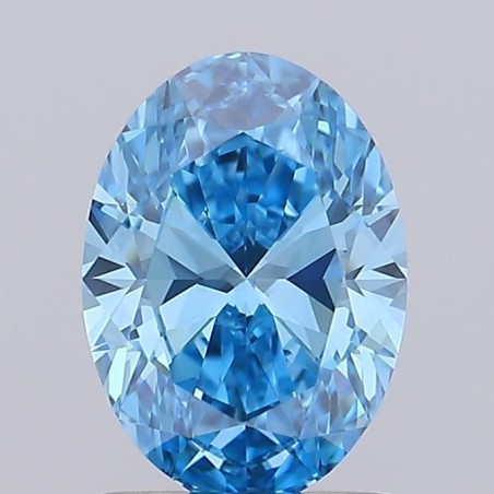 Diament laboratoryjny o barwie fantazyjnej szlif owalny, 1.18ct, VVS1, Fancy Vivid Blue, IGI LG692513344