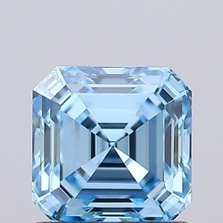 Diament laboratoryjny o barwie fantazyjnej Asscher, 1.02ct, VVS1, Fancy Vivid Blue, IGI LG737502803