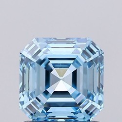 Diament laboratoryjny o barwie fantazyjnej Asscher, 1.07ct, VVS1, Fancy Vivid Blue, IGI LG737502801