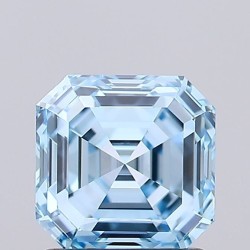 Diament laboratoryjny o barwie fantazyjnej Asscher, 1.38ct, VVS1, Fancy Vivid Blue, IGI LG737502806