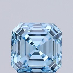 Diament laboratoryjny o barwie fantazyjnej Asscher, 1.22ct, VVS1, Fancy Vivid Blue, IGI LG732529620