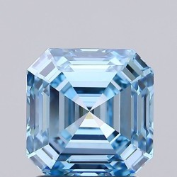 Diament laboratoryjny o barwie fantazyjnej Asscher, 1.81ct, IF, Fancy Vivid Blue, IGI LG727578032